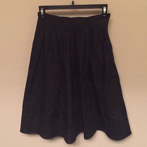 Black midi skirt